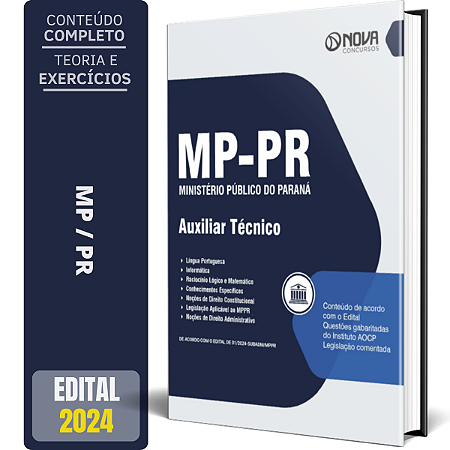 Apostila Concurso MP PR 2024 - Auxiliar Técnico
