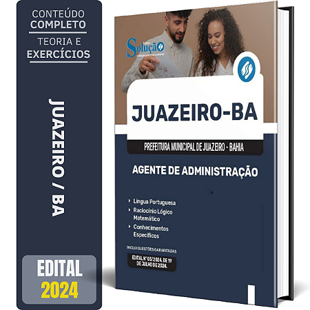 Apostila Prefeitura de Juazeiro BA 2024 - Agente de Administração