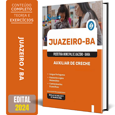 Apostila Prefeitura de Juazeiro BA 2024 - Auxiliar de Creche