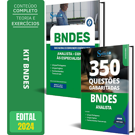 Kit Apostila BNDES 2024 - Analista Comum + Caderno de Testes