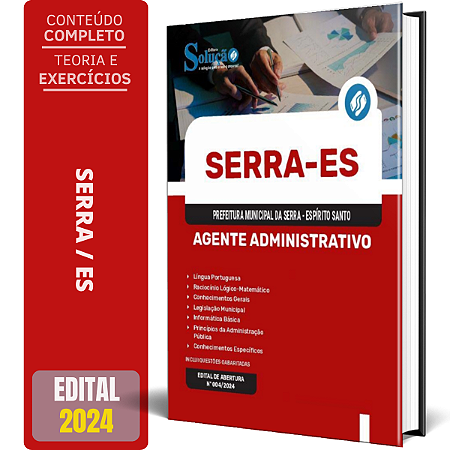 Apostila Prefeitura de Serra ES 2024 - Agente Administrativo