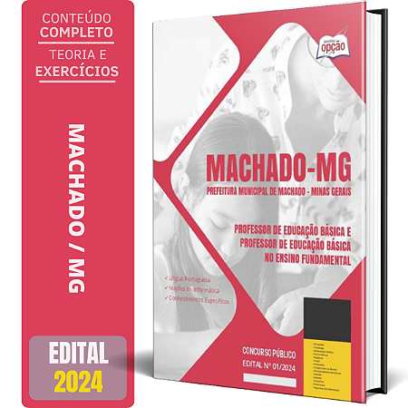 Apostila Prefeitura de Machado MG 2024 - Professor de Educação Básica e Professor de Educação Básica Fundamental