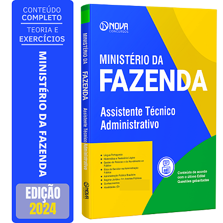 Apostila Ministério da Fazenda 2024 - Assistente Técnico Administrativo