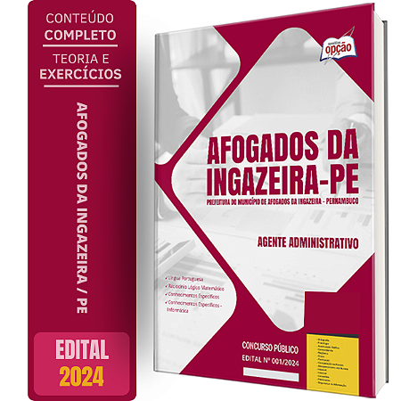 Apostila Prefeitura de Afogados da Ingazeira PE 2024 - Agente Administrativo