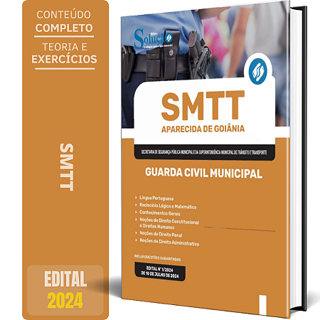 Apostila SMTT Aparecida de Goiânia GO 2024 - Guarda Civil Municipal