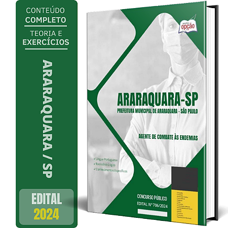 Apostila Prefeitura de Araraquara SP 2024 - Agente de Combate Às Endemias
