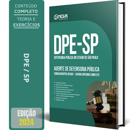 Apostila DPE-SP 2024 - Agente de Defensoria Pública (Conhecimentos Gerais - Ensino Superior Completo)