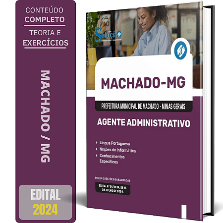 Apostila Prefeitura de Machado MG 2024 - Agente Administrativo