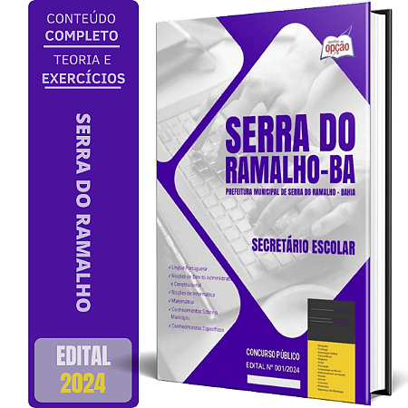 Apostila Prefeitura de Serra do Ramalho BA 2024 - Secretário Escolar