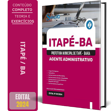 Apostila Prefeitura de Itapé BA 2024 - Agente Administrativo