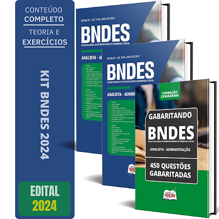 Kit Apostila BNDES 2024 - Analista - Administração + Testes