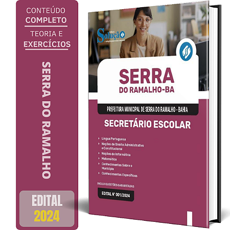 Apostila Prefeitura de Serra do Ramalho BA 2024 - Secretário Escolar