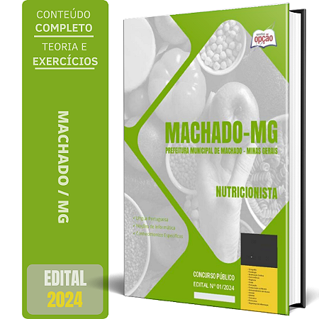 Apostila Prefeitura de Machado MG 2024 - Nutricionista
