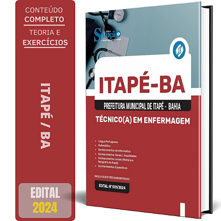 Apostila Prefeitura de Itapé BA 2024 - Técnico(a) em Enfermagem