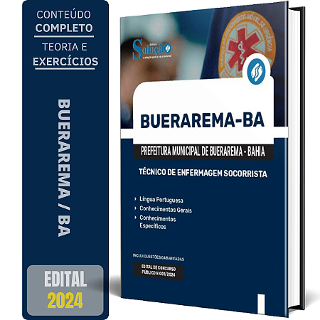 Apostila Prefeitura de Buerarema BA 2024 - Técnico de Enfermagem Socorrista