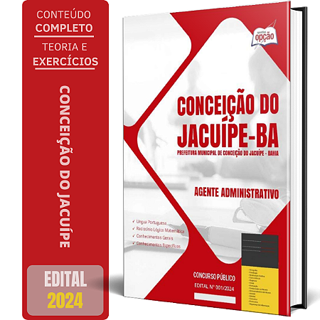 Apostila Prefeitura de Conceição do Jacuípe BA 2024 - Agente Administrativo