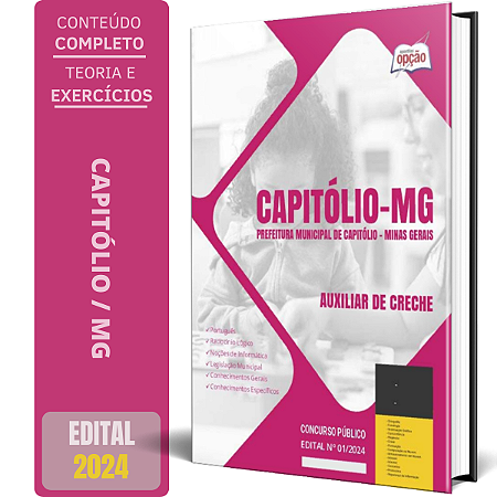 Apostila Prefeitura Capitólio MG 2024 - Auxiliar de Creche