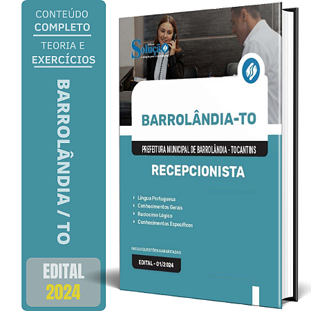 Apostila Prefeitura de Barrolândia TO 2024 - Recepcionista