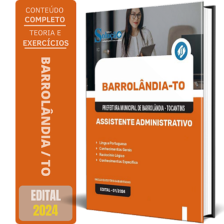 Apostila Prefeitura de Barrolândia TO 2024 - Assistente Administrativo