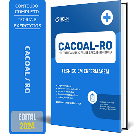 Apostila Prefeitura de Cacoal RO 2024 - Técnico em Enfermagem