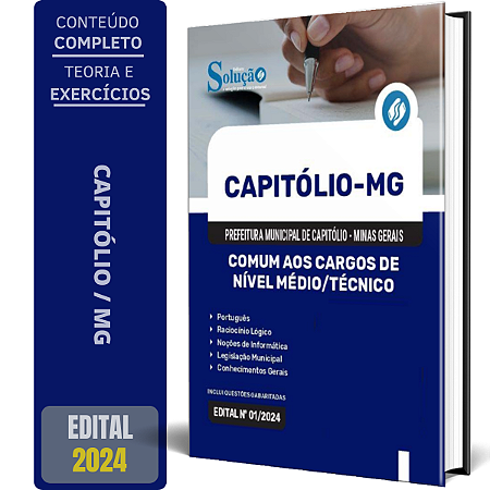 Apostila Prefeitura de Capitólio MG 2024 - Comum aos Cargos de Nível Médio/Técnico