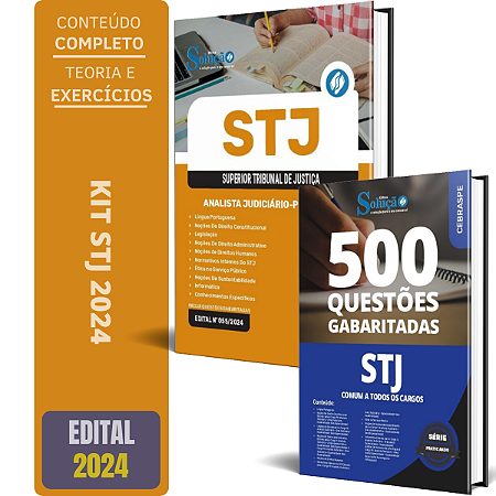 Kit Apostila STJ 2024 - Analista Pedagogia (Cargo 16) + Testes