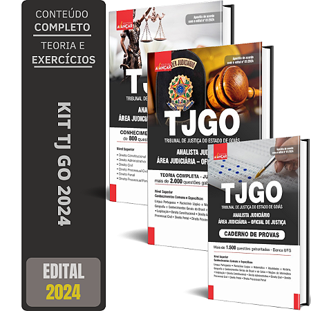 Kit Apostila Tj Go 2024 - Oficial De Justiça - Teoria + Questões