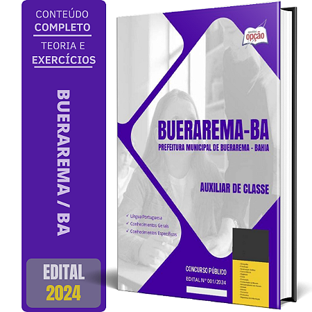 Apostila Prefeitura de Buerarema BA 2024 - Auxiliar de Classe