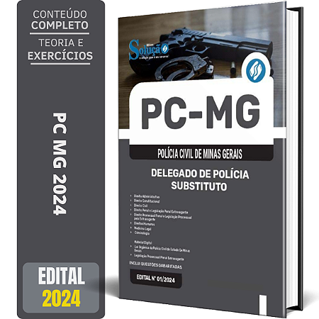 Apostila Concurso PC MG 2024 - Delegado de Polícia Substituto