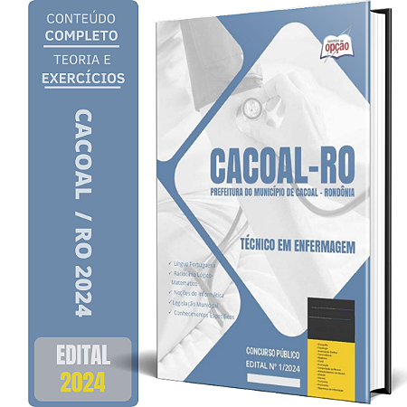 Apostila Prefeitura de Cacoal RO 2024 - Técnico em Enfermagem