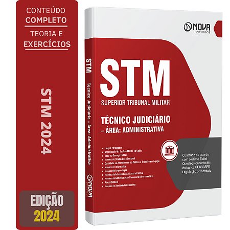Apostila STM 2024 - Técnico Judiciário - Área Administrativa