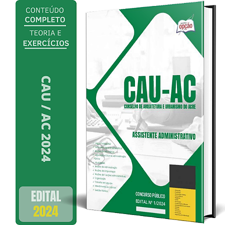 Apostila Concurso CAU AC 2024 - Assistente Administrativo