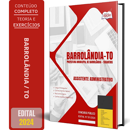 Apostila Prefeitura de Barrolândia TO 2024 - Assistente Administrativo