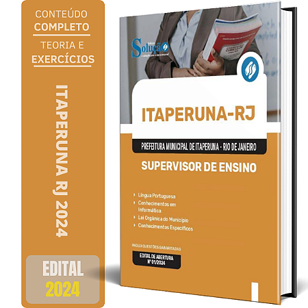 Apostila Prefeitura de Itaperuna RJ 2024 - Supervisor de Ensino