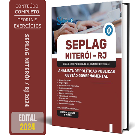 Apostila SEPLAG Niterói RJ 2024 - Analista de Políticas Públicas - Gestão Governamental