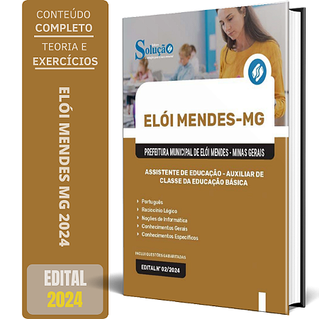 Apostila Prefeitura de Elói Mendes MG 2024 - Assistente de Educação - Auxiliar de Classe da Educação Básica
