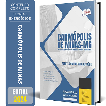 Apostila Prefeitura de Carmópolis de Minas MG 2024 - Agente Comunitário de Saúde