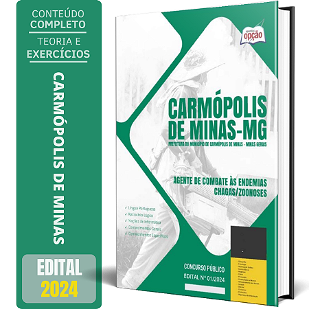 Apostila Prefeitura de Carmópolis de Minas MG 2024 - Agente de Combate às Endemias/Chagas/Zoonoses