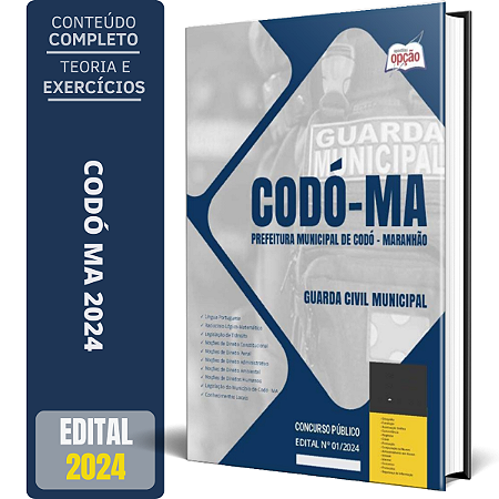 Apostila Prefeitura de Codó MA 2024 - Guarda Civil Municipal
