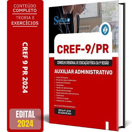 Apostila CREF 9 2024 - Auxiliar Administrativo