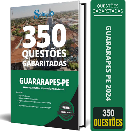 Caderno de Questões Prefeitura de Jaboatão dos Guararapes PE 2024