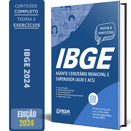 Apostila IBGE 2024 - Agente Censitário Municipal (ACM) e Agente Censitário Supervisor (ACS)