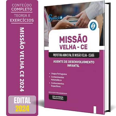 Apostila Prefeitura de Missão Velha CE 2024 - Agente de Desenvolvimento Infantil