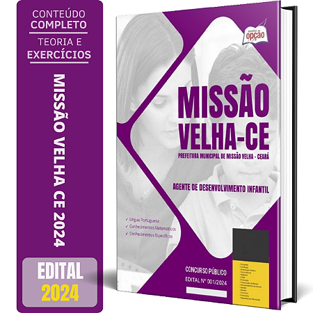 Apostila Prefeitura de Missão Velha CE 2024 - Agente de Desenvolvimento Infantil