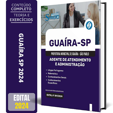 Apostila Prefeitura de Guaíra SP 2024 - Agente de Atendimento e Administração