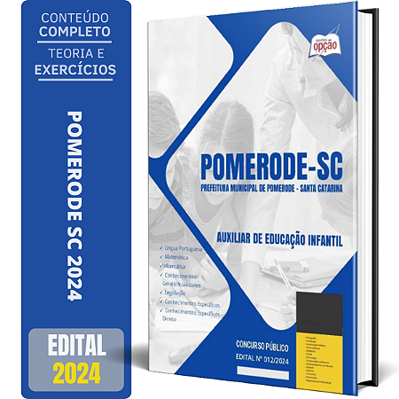 Apostila Prefeitura de Pomerode SC 2024 - Auxiliar de Educação Infantil