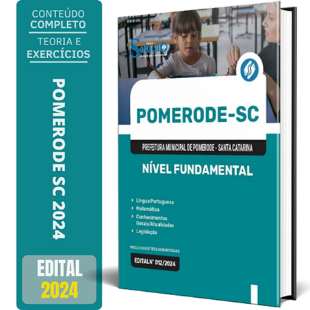 Apostila Prefeitura de Pomerode SC 2024 - Auxiliar de Serviços Gerais Escola e Zelador de Escola