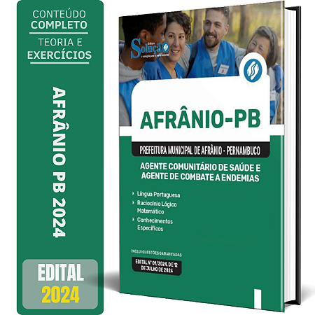 Apostila Prefeitura de Afrânio PE 2024 - Agente Comunitário de Saúde e Agente de Combate a Endemias