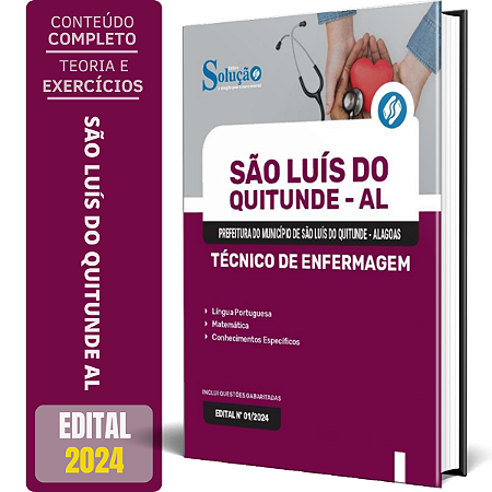 Apostila Prefeitura de São Luís do Quitunde AL 2024 - Técnico de Enfermagem