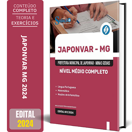 Apostila Prefeitura de Japonvar MG 2024 - Nível Médio Completo